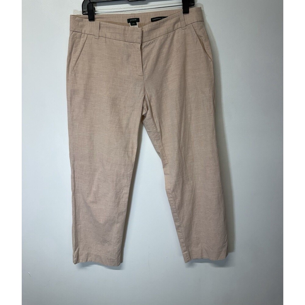 J. Crew City Fit Women’s Pink Salmon Crop COCKTAIL Capri Pant Cotton Sz 6